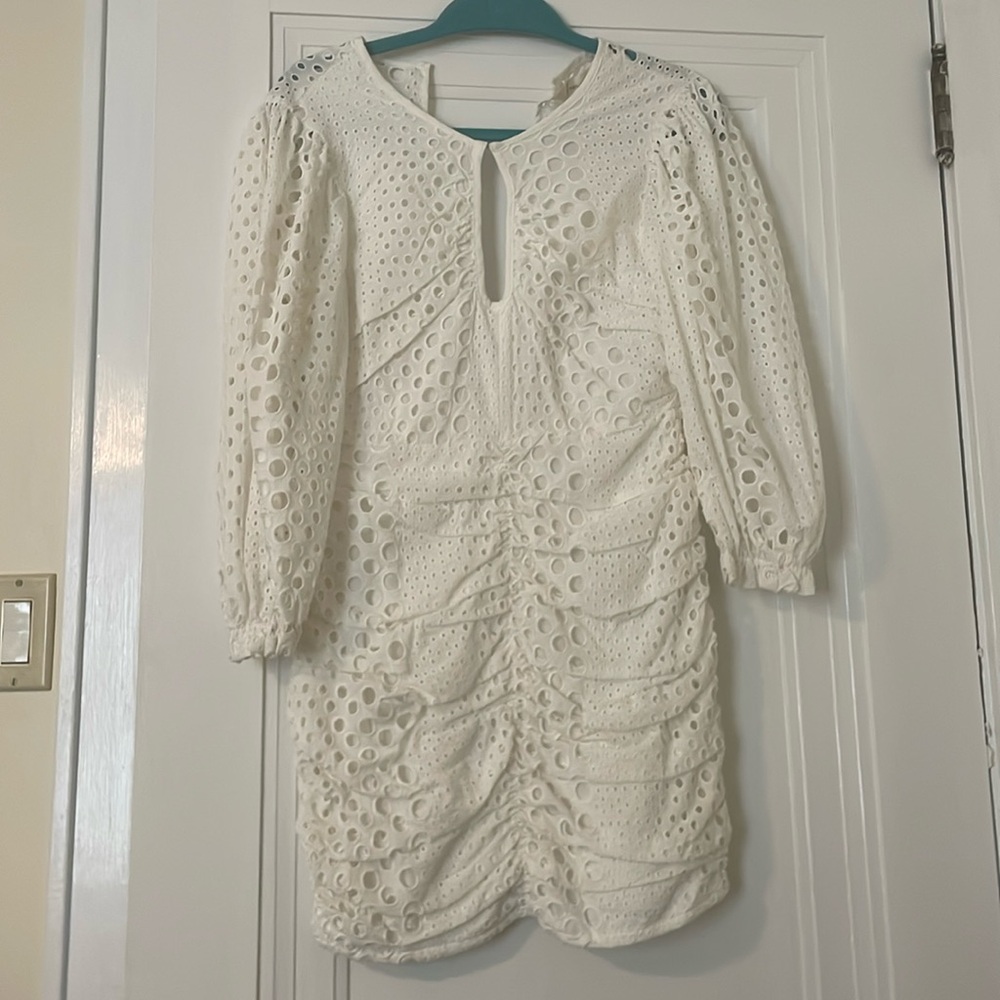 Eyelet minidress